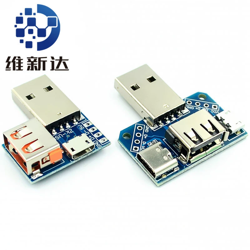 USB переходная платформа Gongtuan головка к maternal головка к MicroUSB к разъему/Type-C 4P 2.54мм прямая вставка