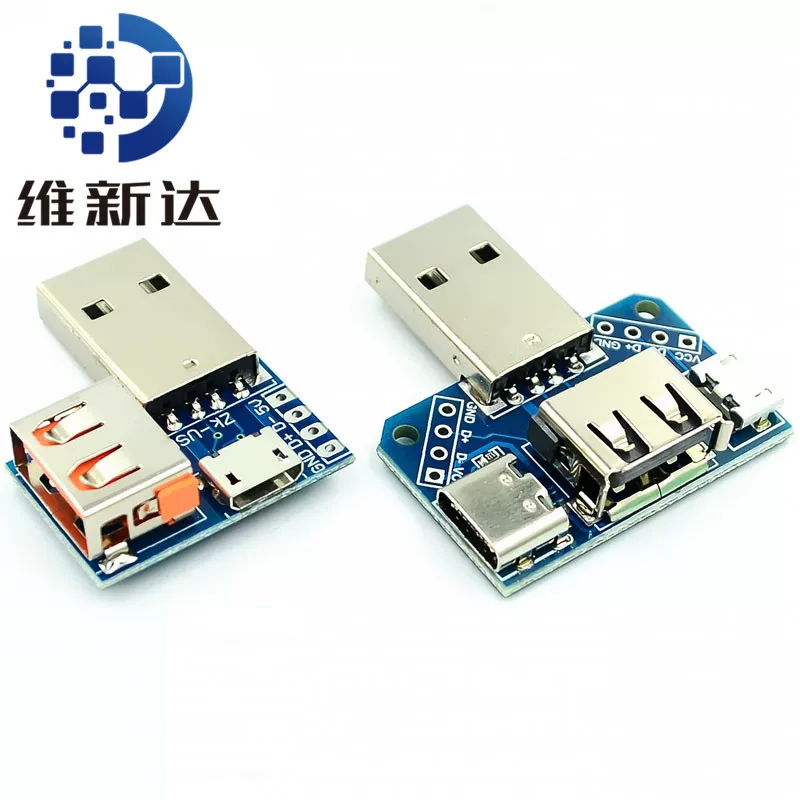 USB переходная платформа Gongtuan головка к maternal головка к MicroUSB к разъему/Type-C 4P 2.54мм прямая вставка