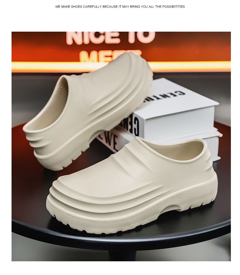 Chef Shoes For Men Waterproof Non-slip Casual Kitchen Work Footwear_voghion.com