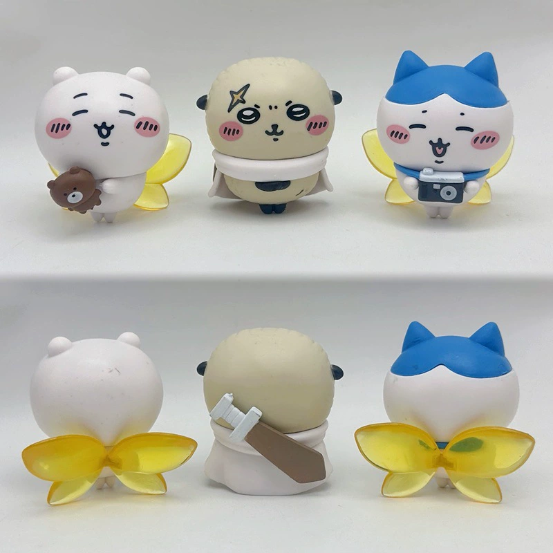Японская фигураChiikawa Jiikawa Jiikawa фигура Happy Hachi самоироничный медведь гашапон кукла модель торт украшение