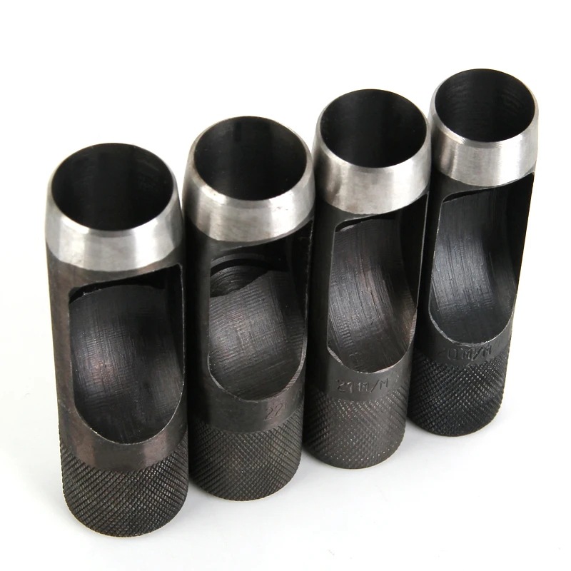 Cinturón negro de perforación manual de trabajo de cuero herramienta de perforación alemán punzonadora punzonado redondo punzonado suministro directo de fábrica