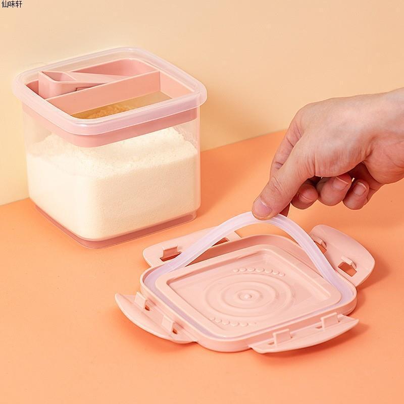 Handheld банка для хранения, children's spoon, container to go out, milk powder sealed 3