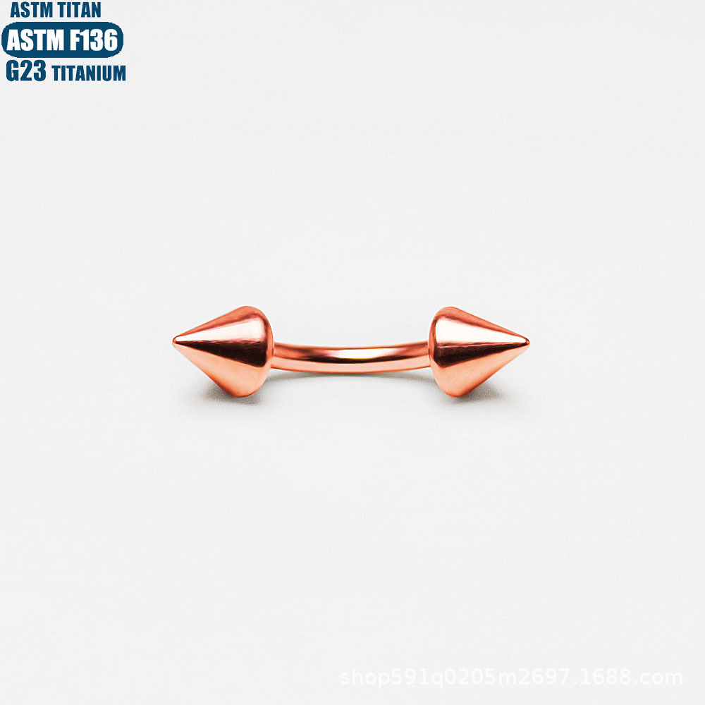 Pointed titanium steel lip stud product view
