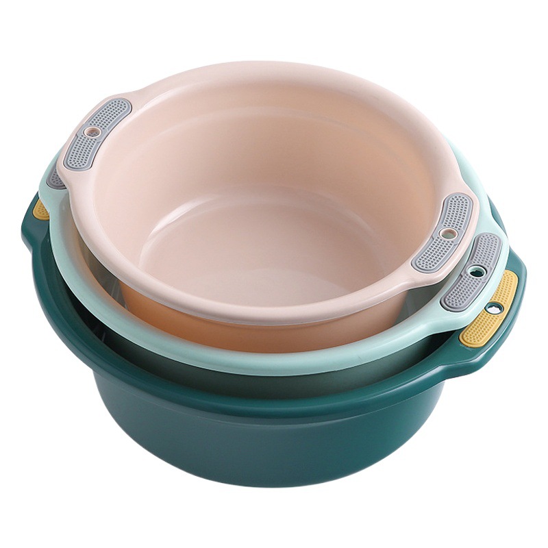 [Lavabo grande grueso] Binaural lavabo de lavado facial de plástico hogar bebé adulto lavabo de lavado cuenca de lavado de pies