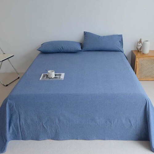 Unprinted washed cotton fitted sheet sheets manufacturer wholesale single product good quality plain cotton simple dust cover Simmons dustproof