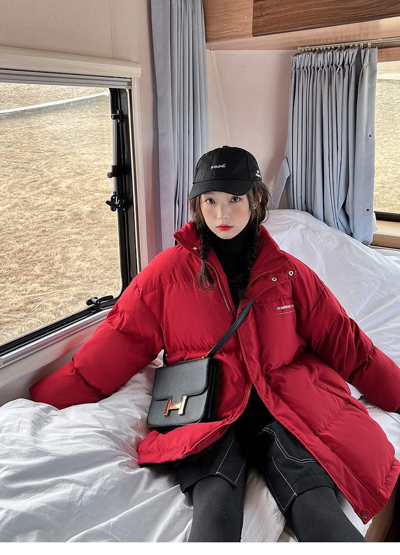 2023 inverno nuovo coreano allentato giù cappotto di cotone da donna di media lunghezza casual grande cappotto di cotone cappotto di cotone cappotto caldo_voghion.com