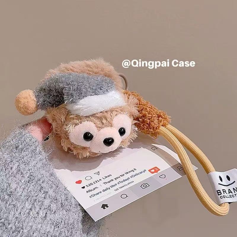Plush Three-Dimensional Duffy Bear for airpods4 Apple Bluetooth Wireless 2/3 Generation Pro2 Headphone Cover Female Lanyard