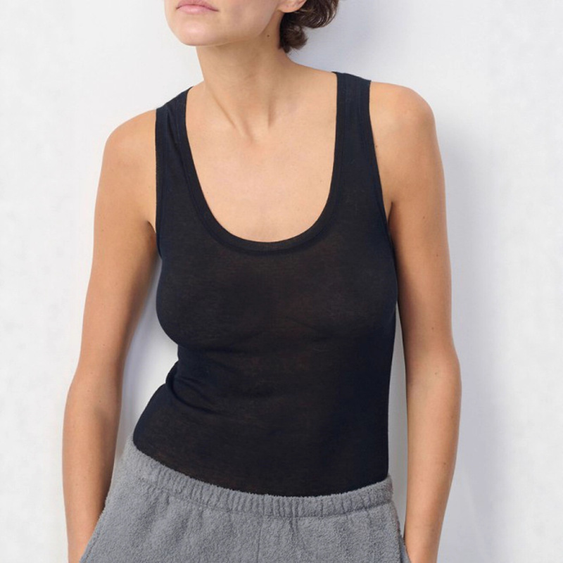 American Vintage 25Th Autum New Slim Slim Sleeveless Vest Women's Pullover Bottoming Top