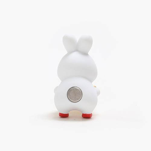 Yi Ming's Plump Girl Bunny Refrigerator Magnet: Cute 3D Stereo Resin Creative Magnetic Stickers—Wholesale Options