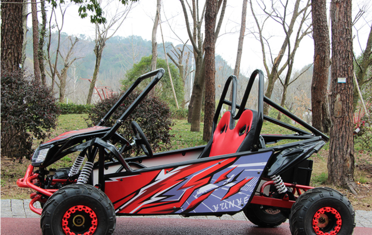 Parent-Child Two-Seater Go-Kart, Atv, Four-Wheel Off-Road Motorcycle, All-Terrain Vehicle, Electric Two-Seater Venue Rental