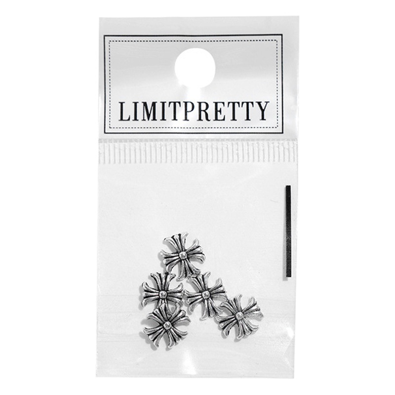 Cruz corazón uñas joyería al por mayor en línea popular Cruz metal uñas diamante accesorios punk 5 unidades