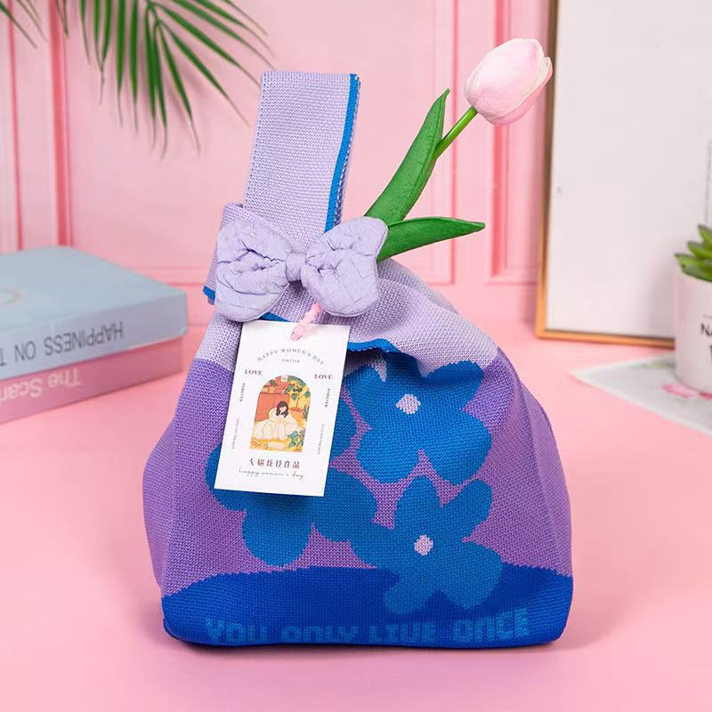 보라색 꽃 3개 + 액세서리 색상 랜덤