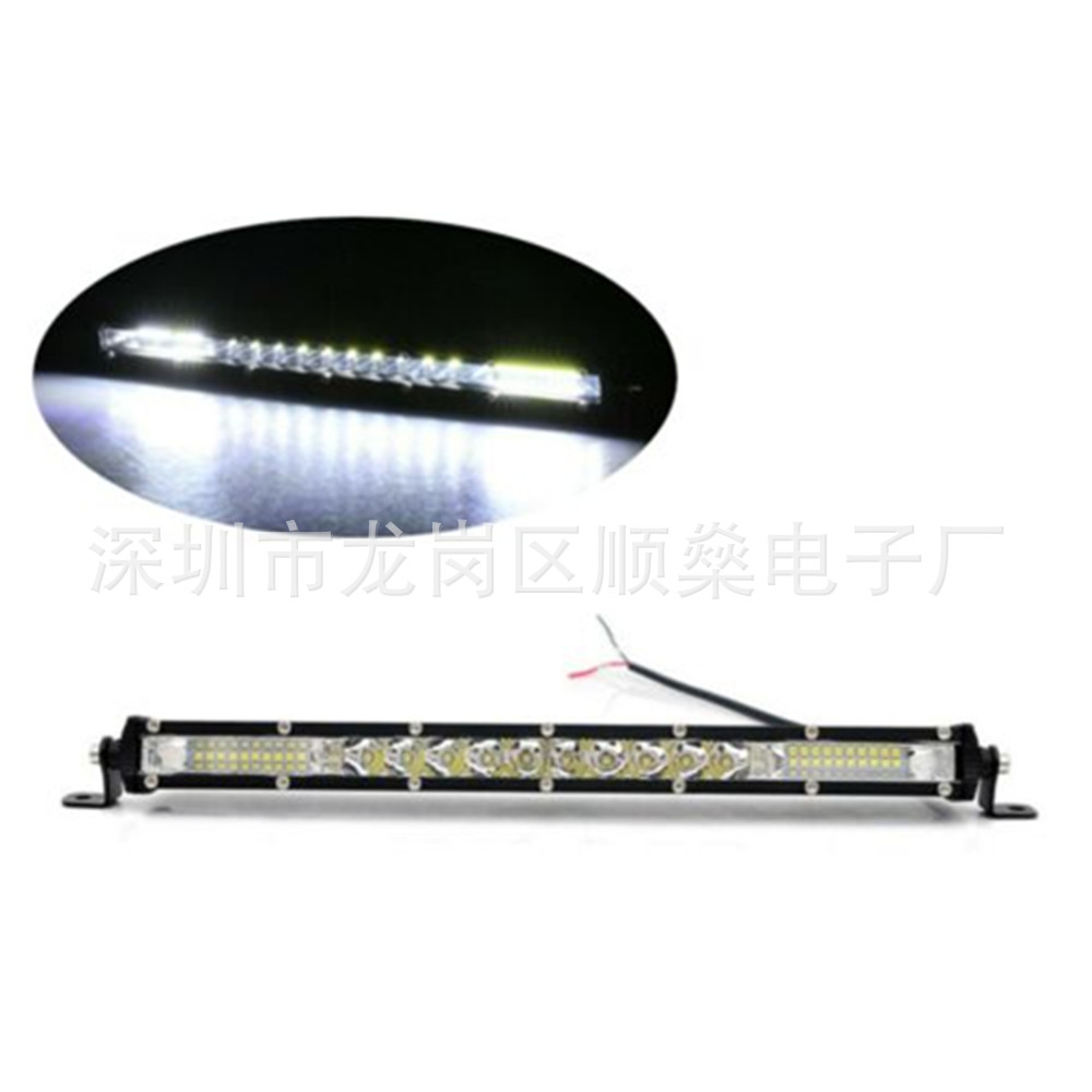 Car LED work light thin small single row 10 inch 90W hybrid light truck off-road vehicle light Middle Net Light