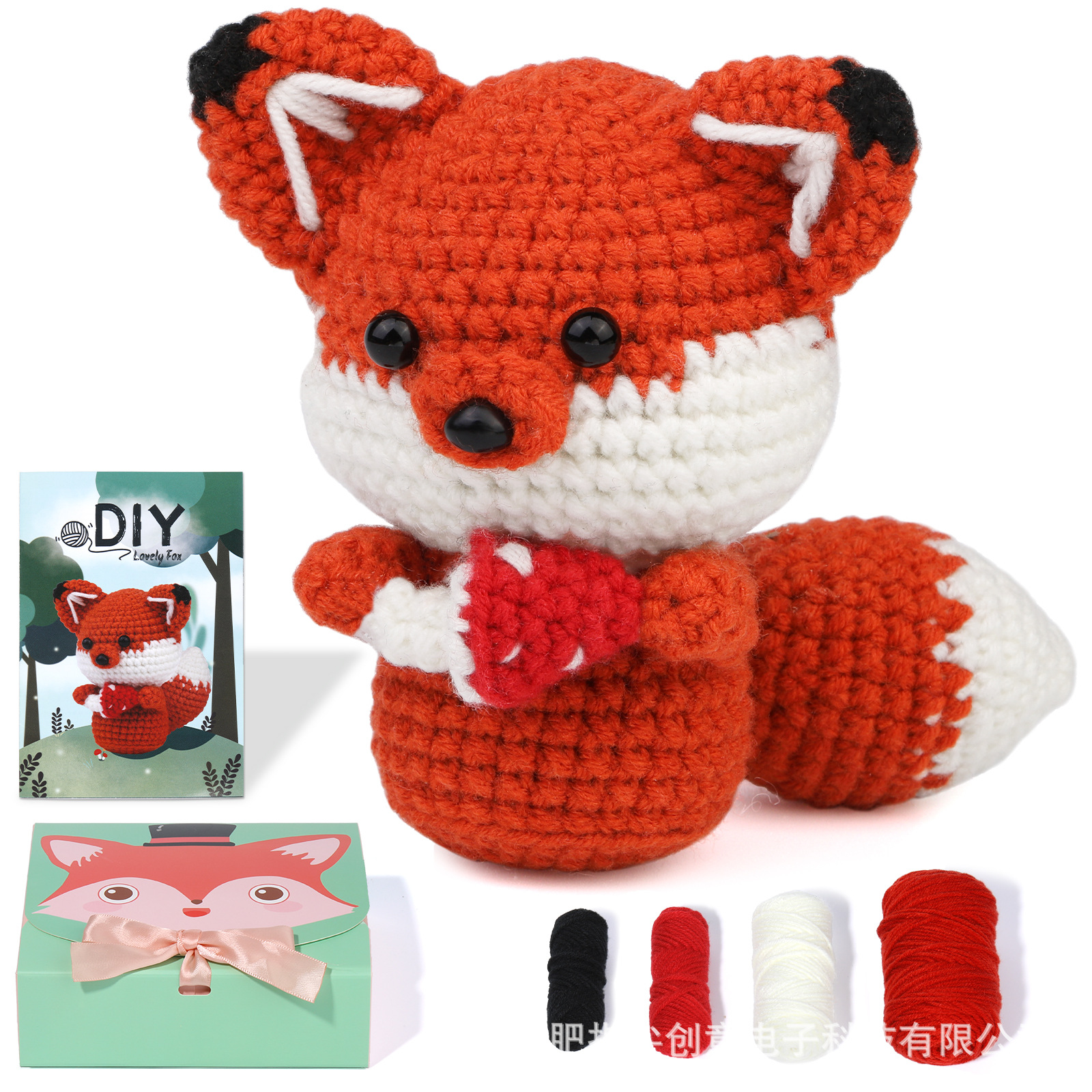 Materials set, fox, raccoon, English