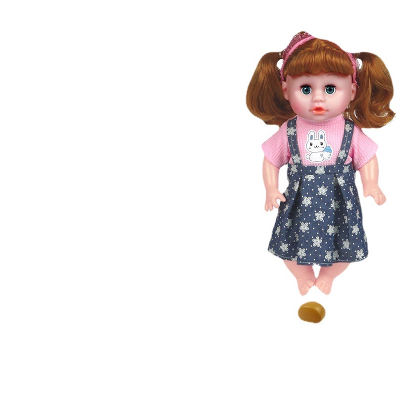 (2개) 인형 세트 선물 상자 장난감 원피스 업 말하는 블링크 진짜 카트 작은 소녀 아이의 세트