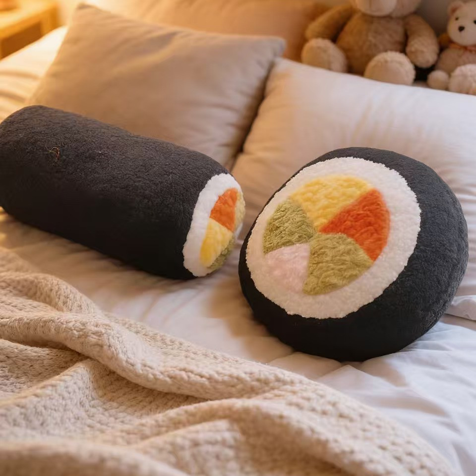 ins sushi almohada juguetes de peluche decoración del hogar sofá almohada sala de estar almohada de oficina cintura almohada regalos para mujeres