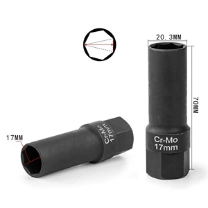 17mm yeddi nöqtəli təkər hubu oğurluq əleyhinə vint başlıq açarı