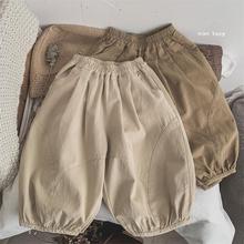 巨好搭配de~韩版儿童拼接休闲裤男女宝宝宽松灯笼裤长裤子春秋装6