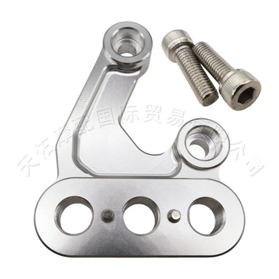 Motorcycle pedals: brackets for off-road electric vehicles - right-silver