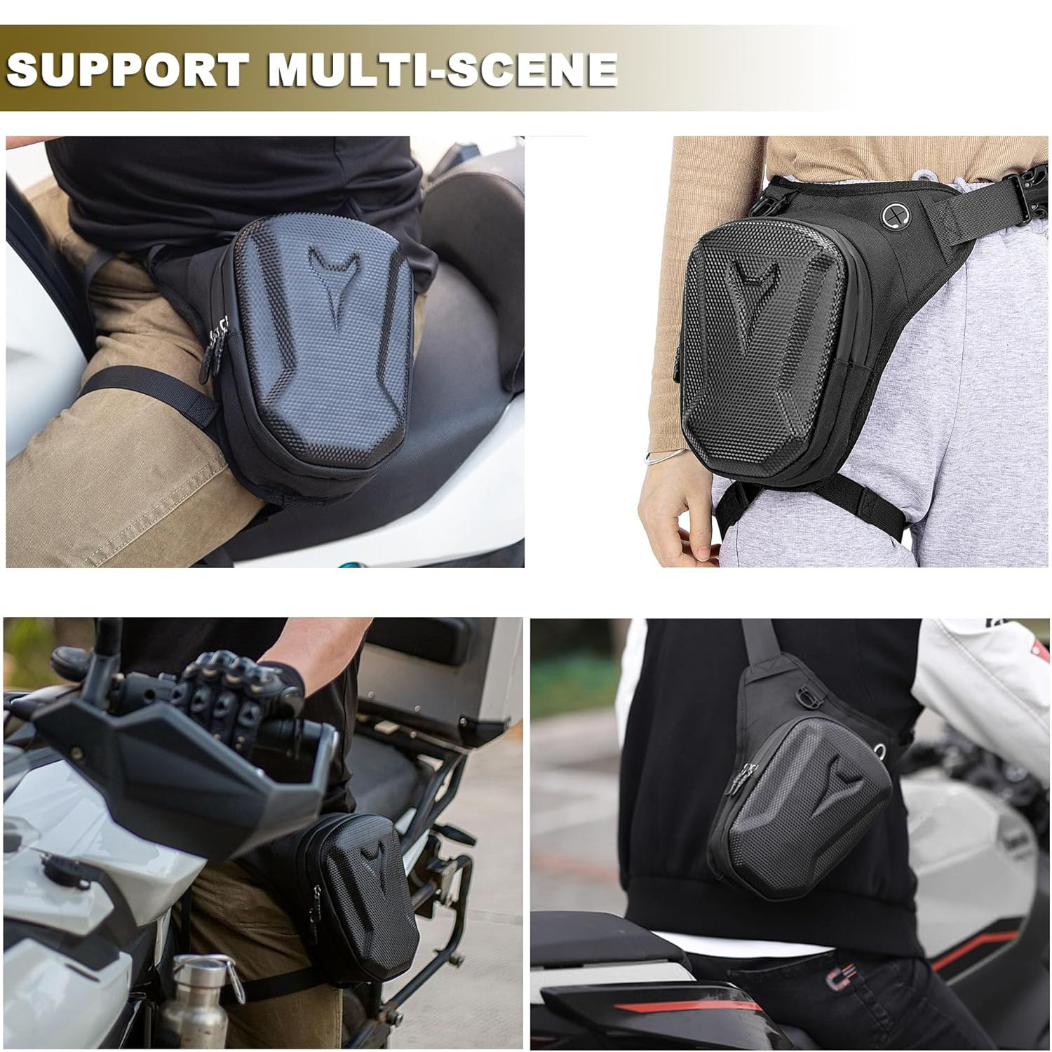 Bolsa de motocicleta, locomotora multifuncional, cintura impermeable, bolsa de tramo inclinada al aire libre, bolsa táctica, bolsa de pierna, bolsa de viaje