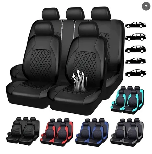 Фабричная прямая трансграничная пуловина для внешней торговли чехол на сиденье автомобиля стеганая вышитая бандажная кожа из 9 предметов набор искусственной кожи четыре четверти прохода