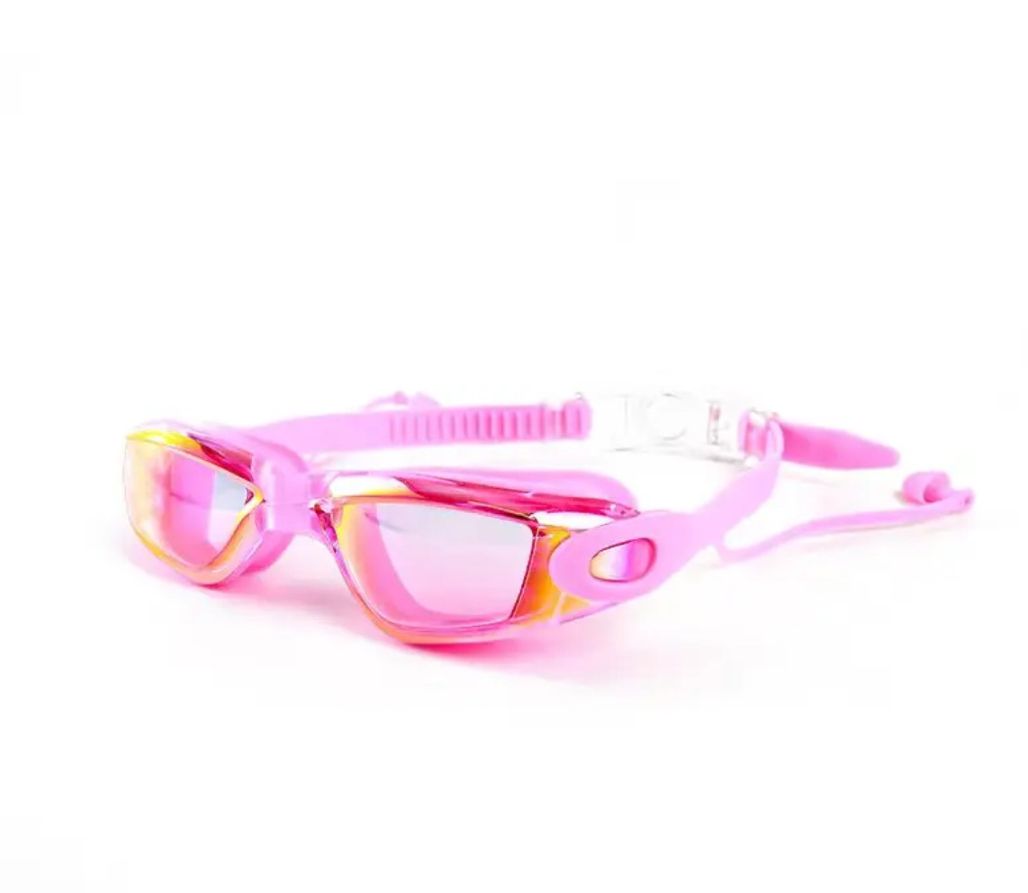 7001 핑크 김서림 방지 전기 도금 성인용 수영 고글 + 고급 거울 상자
