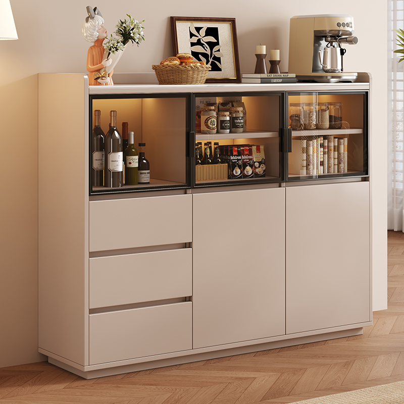 Slate Sideboard Integrated Wall Storage Cabinet Household Tea Cabinet Wine Cabinet 2025 New Living Room Storage Cabinet