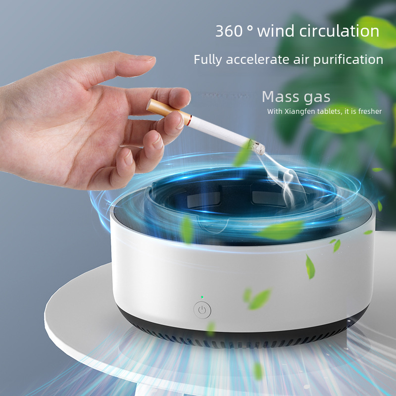 Home Use Smart Air Purifier Cigarette Ash Holder Secondhand Smoke Removal Smoking Odor Eliminator Living Room Office Device