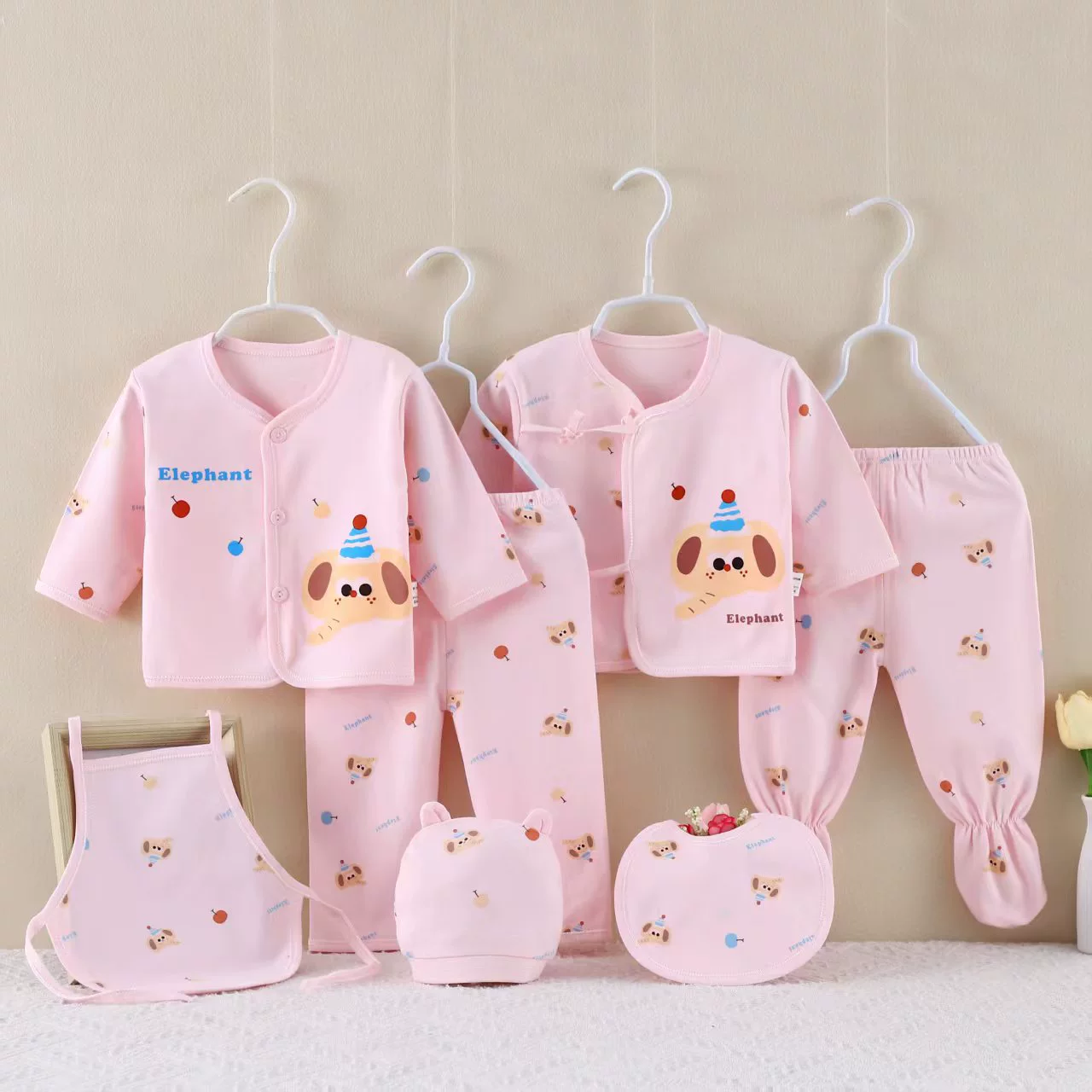 Plastic children's set for new born, sweater, combed cotton