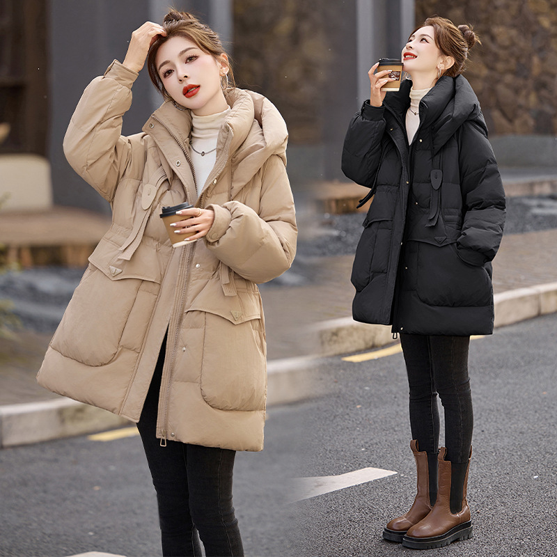 超好看羽绒服女款冬季2024新款女士中长款流行爆款女式白鸭绒外套
