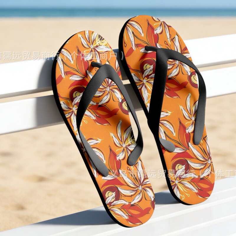 Foreign Trade Solomon Islands Wind and Wave Style Pe Hard-Soled Women's Flip-Flops Foreign Trade Beach South Pacific Islands Flip-Flops