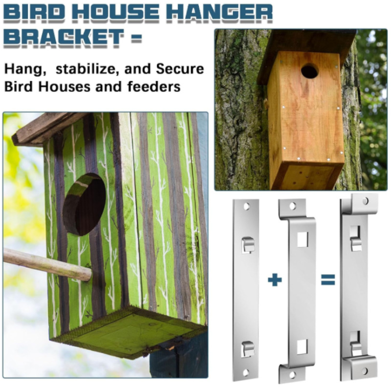 Bird House soporte de Suspensión Anti-óxido de la casa del pájaro soporte de montaje fijo Bird House nido alimentador desmontaje rápido limpieza