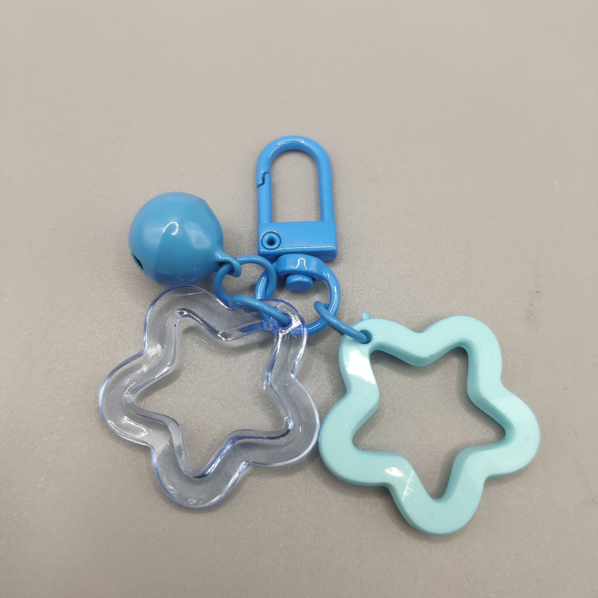 Star, Bell Pattern 1 Piece Simple Style IG Style Star Bell Plastic Resin Stoving Varnish Keychain