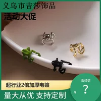 Мода лягушка ушей манжеты зажим серьги женские ушные пряжки без пирсинга поддельный хрящ серьги готические серьги