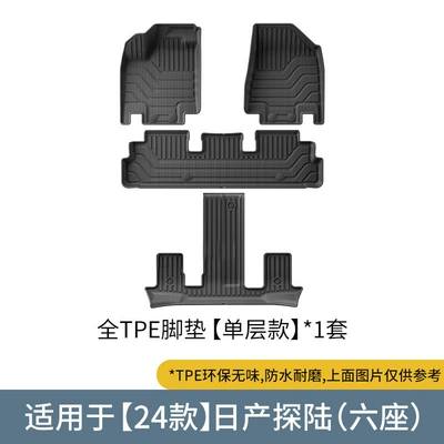 Suitable for 24 Nissan Land Cruiser Tpe Floor Mats, Special Car Floor Mats, Tail Box Mats, Seat Back Mats (Modelə uyğun ayaqaltı) - 24-models-of-nissan-land-exploration-single-layer-floor-mats-six-seats