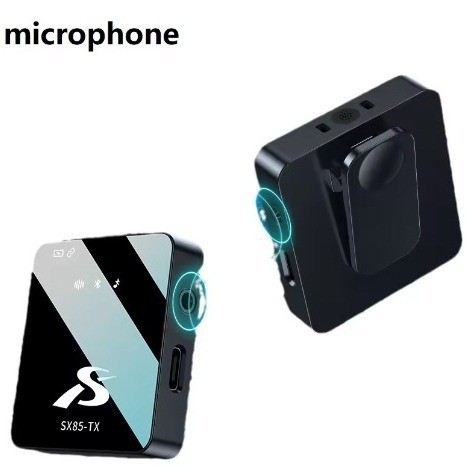 Un micrófono de collar inalámbrico de dos pulsadas, micrófono de transmisión en vivo, micrófono inteligente de reducción de ruido, micrófono pequeño de radio de larga distancia