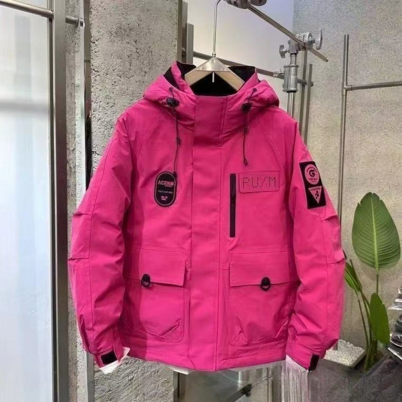 Berry down Jacket for Men, Couple Winter Clothing, New Fashion Hooded Thickened Warm Cold-Proof Northeast Coat, White