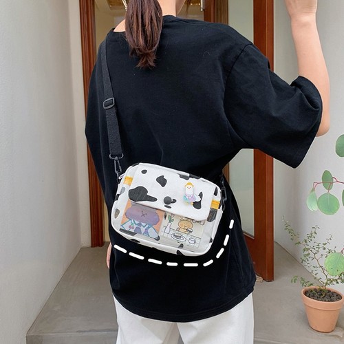 Cross-border wholesale cute canvas small bag for women  new design crossbody bag Insta phone bag shoulder bag