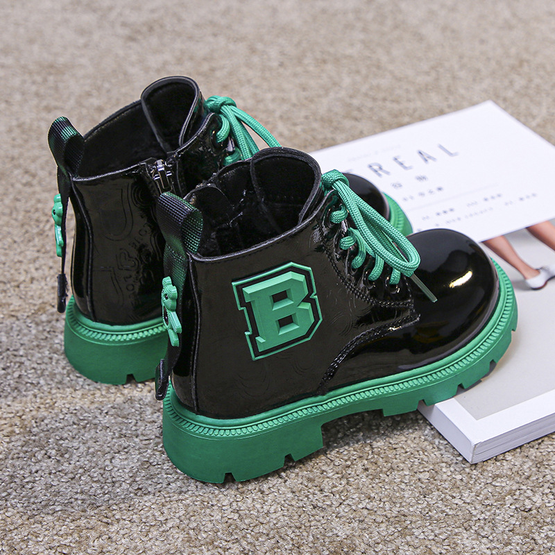 Martin-Stiefel für Mädchen 2023, Herbst und Winter, neue kurze Baumwollstiefel für Kinder, Netzrot, Jungenstiefel, Trend für kleine Mädchen_voghion.com