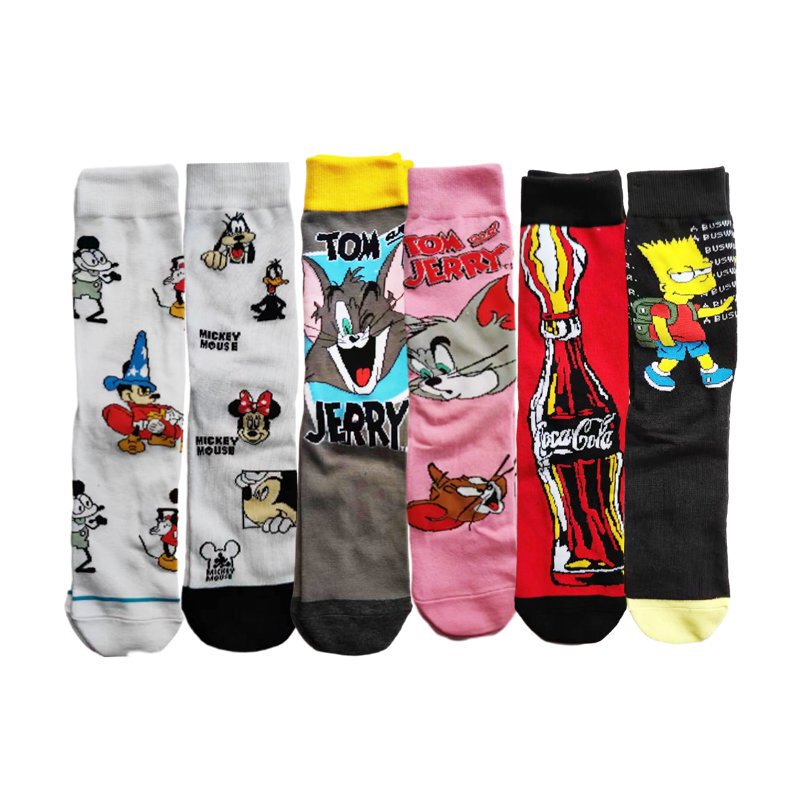 Men's Cotton Four Seasons Mickey Mouse Anime Tide Socks Simpson Men's Socks Cat and Mouse Women Amazon Ins Foreign Trade Socks Men's Cotton Four Seasons Mickey Mouse Anime Tide Socks Simpson Men's Socks Cat and Mouse Women Amazon Ins Foreign Trade Socks