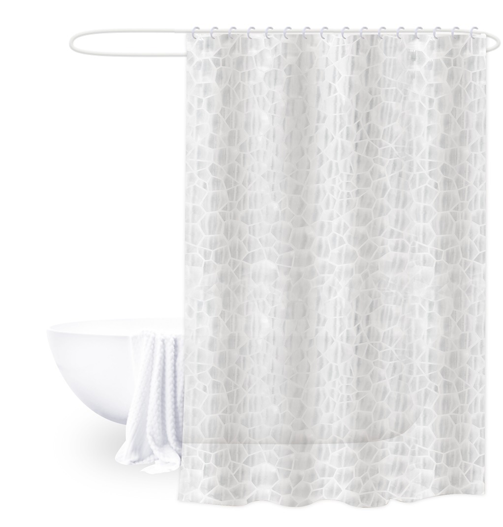 180*180 fábrica directa de PEVA baño impermeable Cortina de ducha transparente 3D Cortina de ducha cortina de puerta de baño cortina a prueba de moho