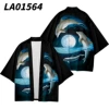 Ukiyo -painted dolphin kimono cloak 12