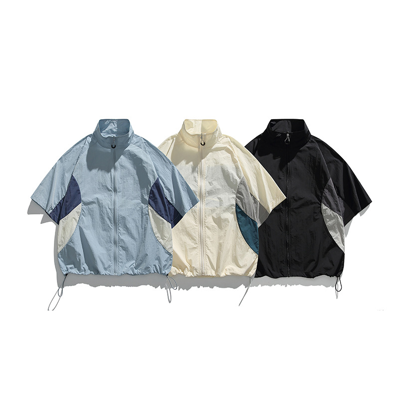 Outdoor Sports Dopamine Candy Color Suit Men's Summer Cool Breathable Three-Quarter Sleeve Shorts Two-Piece Set for Couples