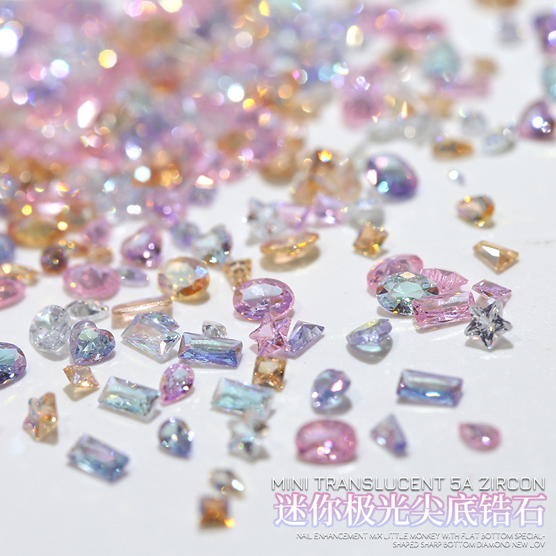 Nail Art Diamond Zircon Jewelry 5A Mini Micro Zirconium Pointed Bottom Diamond Jewelry Stacked Diamond Nail Accessories Colored Diamond Broken Huazi Diamond Nail Art Diamond Zircon Jewelry 5A Mini Micro Zirconium Pointed Bottom Diamond Jewelry Stacked Diamond Nail Accessories Colored Diamond Broken Huazi Diamond