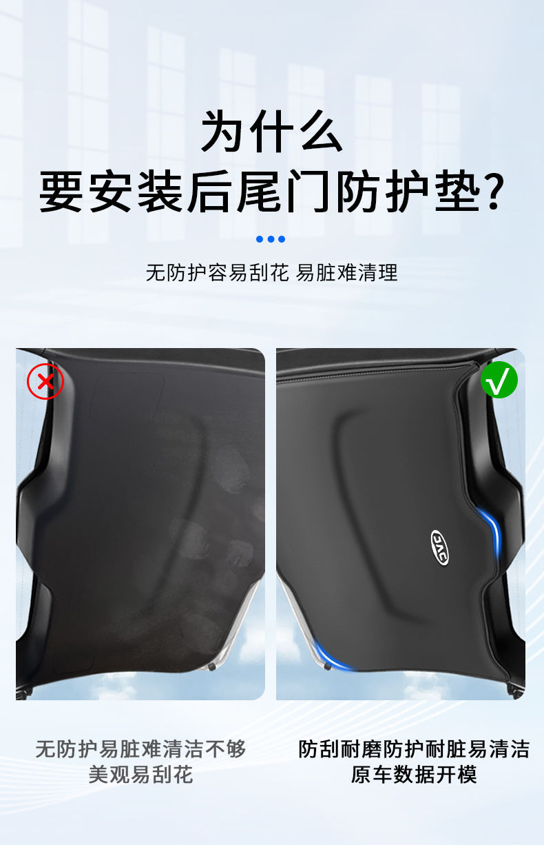 Suitable for Sihao Qx Car X8 Trunk Tailgate Protective Pad Interior X8 Trunk Modified Anti-Kick and Anti-Slip Protective Pad
