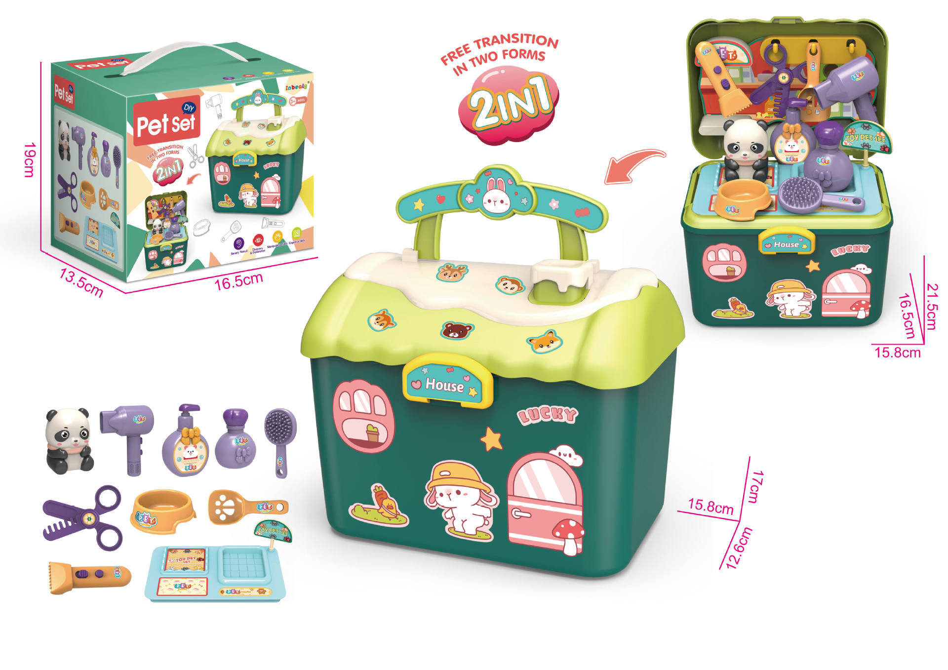 Cabina para almacenar cajas temáticas de mascotas