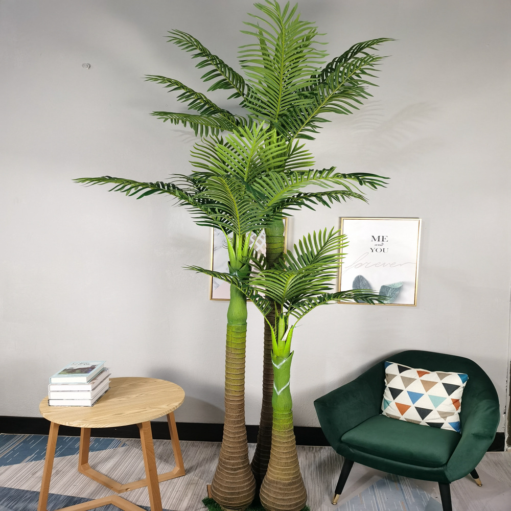 Nuevo árbol de betel de simulación transfronterizo, centro comercial, hotel, zoológico, decoración, poste de plástico artificial, planta en maceta de árbol de Penang de simulación