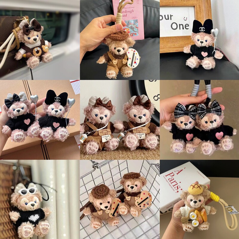 Cartoon Plush Toy Doll Strap Pants Bear Bag Bag Hanging Dress Brownie Shirley May Pendant Keychain