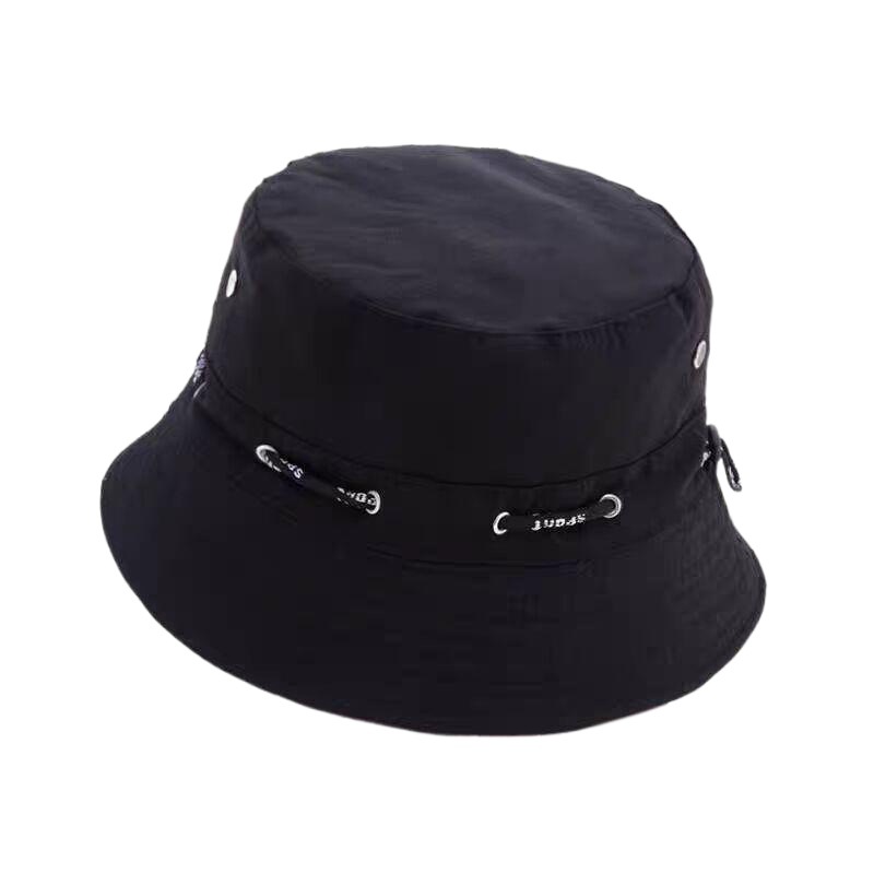 Small eaves fisherman hat construction site dustproof breathable hat men's travel fashion hat printable logo word wearing rope fisherman hat