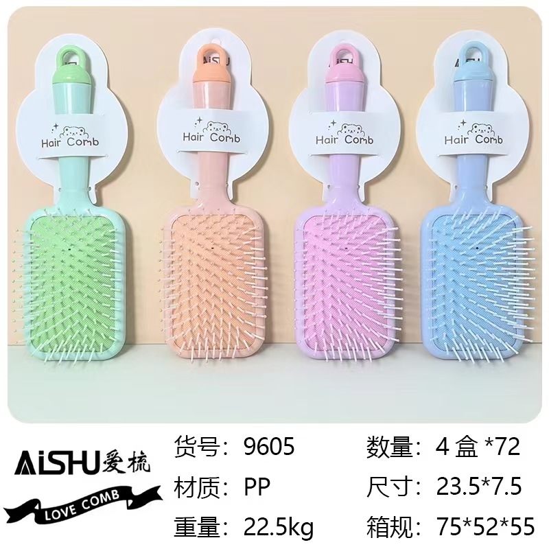 Nuevos productos de color caramelo cojín de aire peinado para niñas peinado de masaje portátil peinado de masaje airbag peinado de masaje